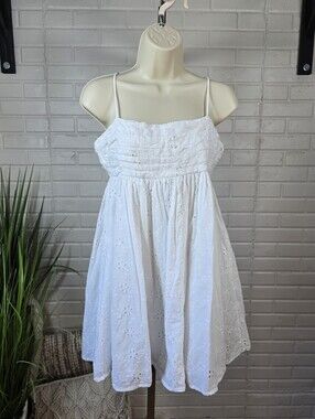 ASOS DESIGN White eyelet mini dress Size 6